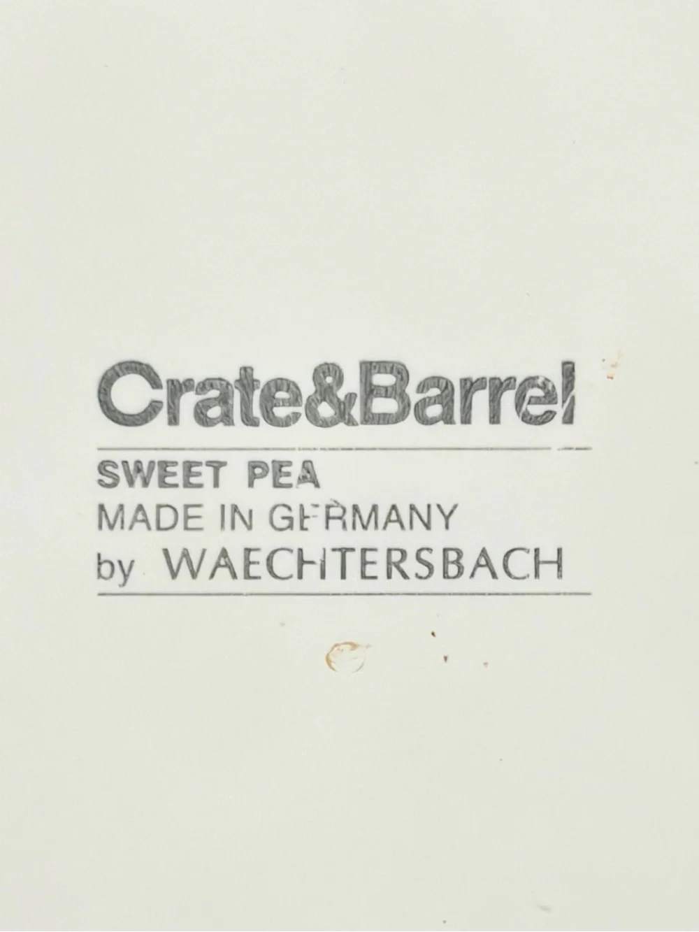 Crate & Barrel Sweet Pea Dinner Plate by Waechtersbach - Made in Germany